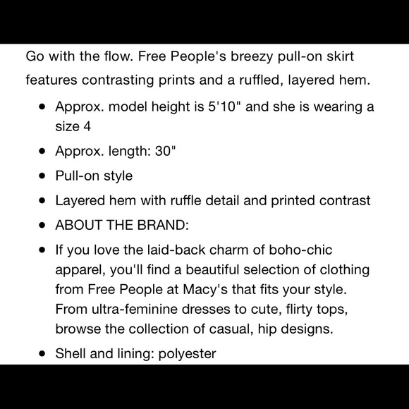 NWT Free People Zuma Drippy Red Ruffle Skirt - Picture 8 of 8